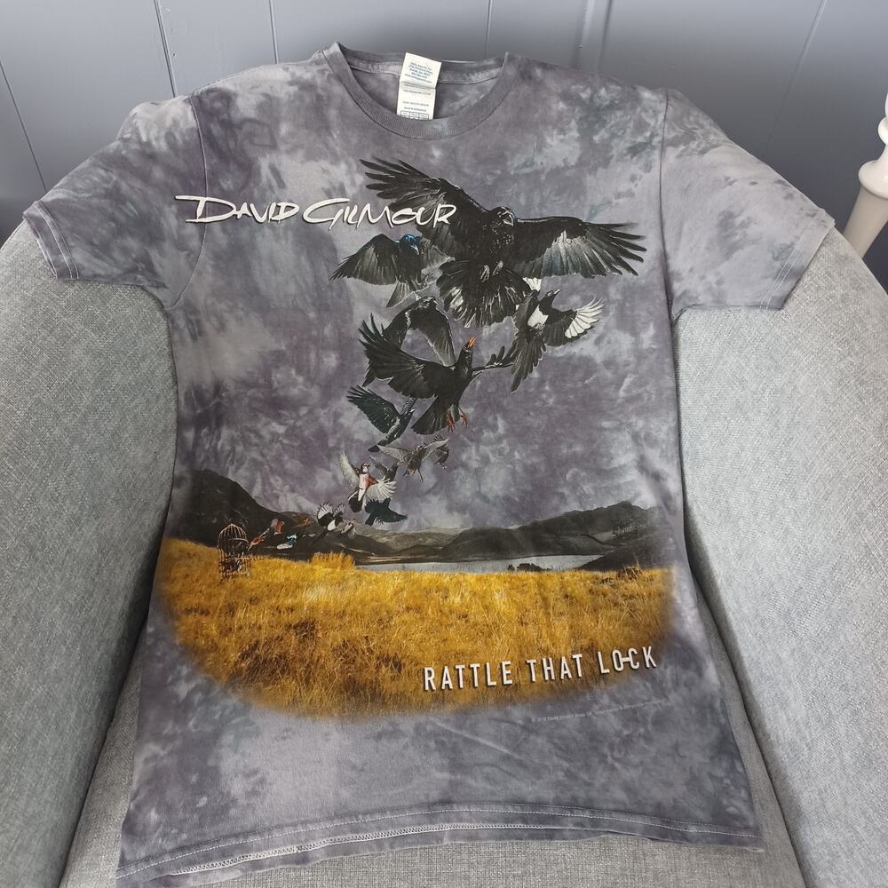 NWOT David Gilmour 2016 Rattle That Lock Concert Tour Grey T-shirt Sz Small